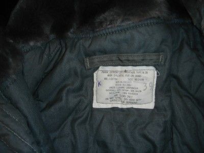 AIR FORCE USAF N 3B MEDIUM ECWCS COLD WEATHER PARKA #K  