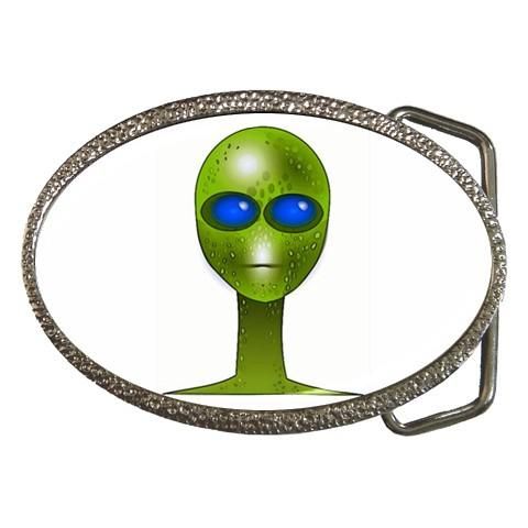 Green Alien Belt Buckle UFO Area 51 Roswell  