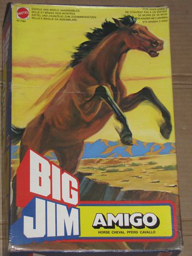 Vintage 70s Big Jim AMIGO Doll Horse Mattel MIB cheval  