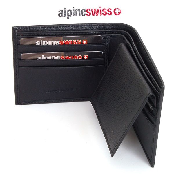   Bifold Passcase Removable Card ID Case By Alpine Swiss Suede  