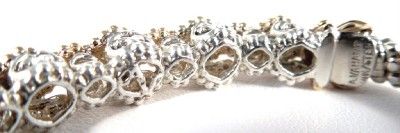 ALWAND VAHAN 4mm Sterling 14kt YG Diamond .25ct Bangle Bracelet ~ Gift 