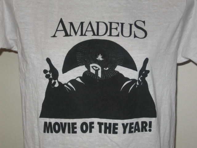 vintage 80s AMADEUS MOVIE PROMO T Shirt MEDIUM mozart classical screen 