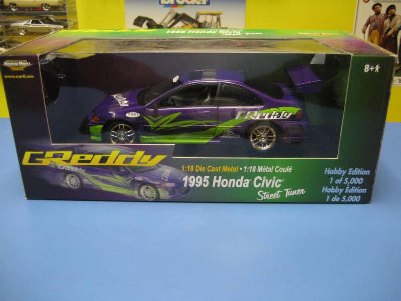 ERTL AMERICAN MUSCLE GREDDY 1995 HONDA CIVIC NIB  