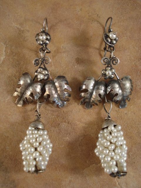 Beautiful Traditional Sterling Silver Earrings From Oaxaca