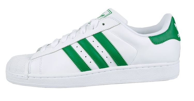 Adidas Superstar 2 II Original G15564 Sz7 12 WHITE / GREEN Leather 