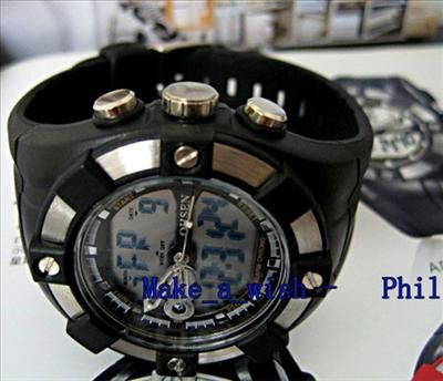   Band/Strap Sport Didital Analog Time/Alarm Mens Wrist Watch  