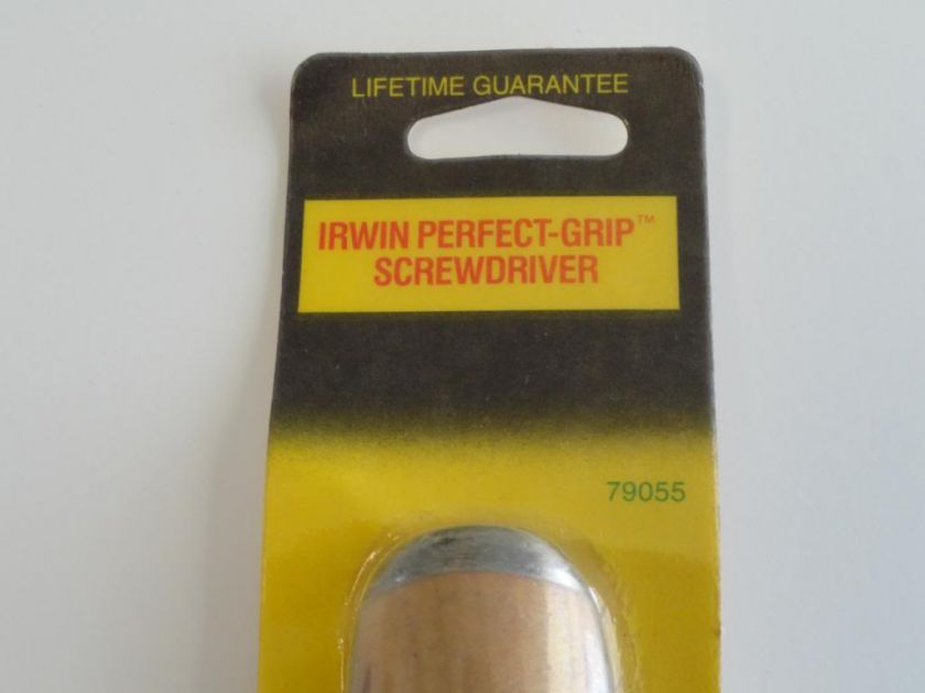 VTG IRWIN PERFECT HANDLE SCREWDRIVER 9 1/4 NEW WOOD GRIP JEEP TOOL 