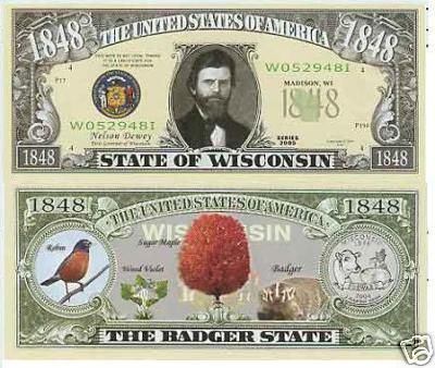 USA Banknote NM 131 Wisconsin State Note unc  