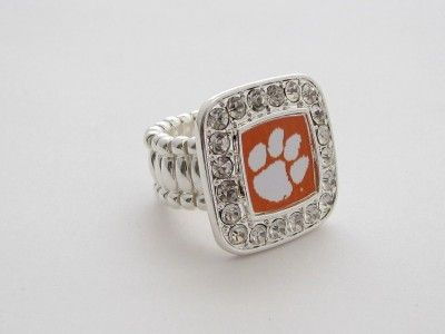 Clemson Tigers Stretch Ring Jewelry CU  