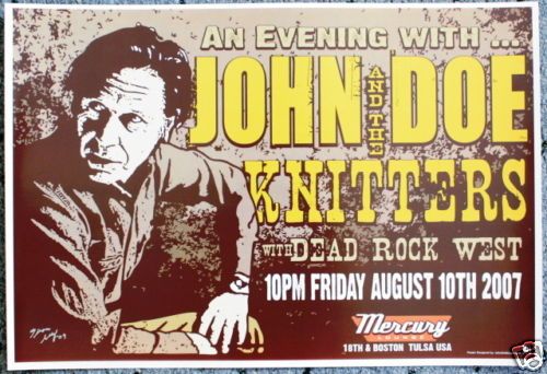 JOHN DOE knitters Dead Rock West CONCERT POSTER thom  