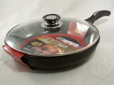 Marble Coated Non Stick Aluminium Fry Pan w/ Lid 28cm  