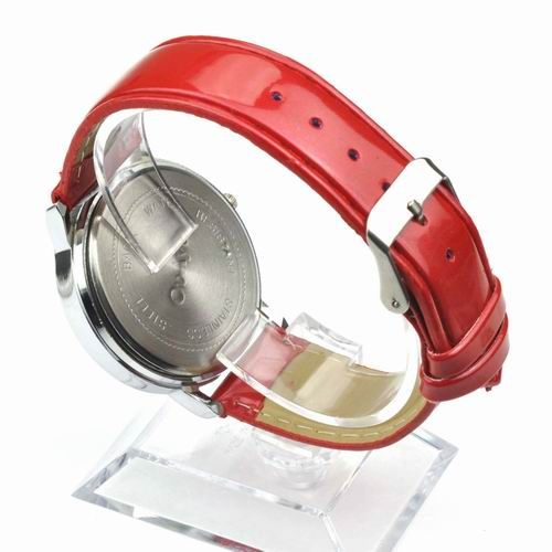   Face Crystal PU Leather Analog Type Wrist Bangle Watch Wl340  