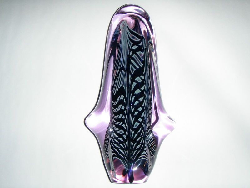 CHARLES LOTTON PHALLIC ART GLASS SCULPTURE SIGNED 1985  