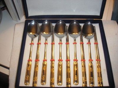 NEW ART HOME, (MADE IN KOREA)   BOX SET OF SOUP SPOONS & CHOPSTICKS 