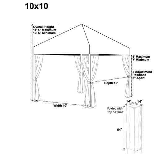 Sahara Reserve 10 Pavilion Package with Sidewalls  