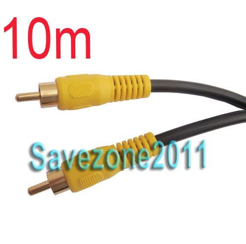   30FT Gold AV To AV RCA to RCA AV VIDEO Cable For Long Truck Bus  