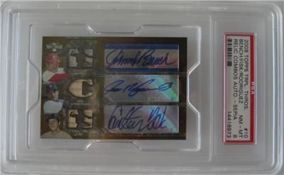   Ivan Rodriguez Carlton Fisk Topps Triple Threads Auto 15/27  