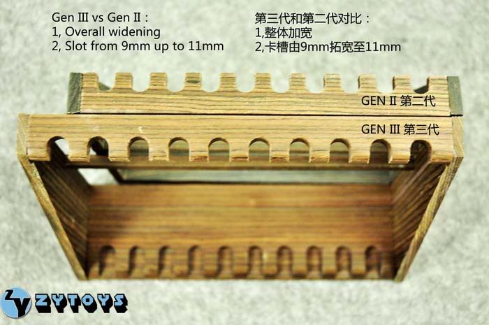 scale ZYTOYS ZY8017A Wooden Model Rifle Rack gen 3  