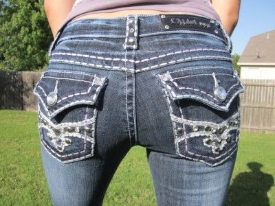 LA IDOL Reverse Fleur De Lis Stitch Bootcut PLUS Sizes 17, 19, 21 