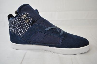 SUPRA BANDIT   NAVY SUEDE/CANVAS MID SNEAKER MENS SIZE 12 (#7)  