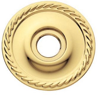 Baldwin 5149003 Lifetime Polished Brass Pair of Estate Rosettes for 