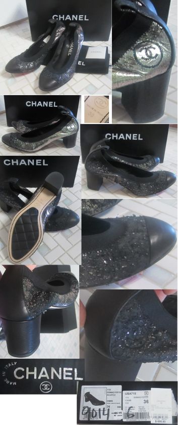   695 CHANEL 36/6 Distressed Captoe Punk Rock Ballet Heels SHOES Silver