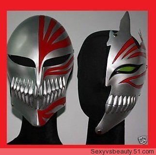 Pair 2 Bleach Ichigo Bankai Cosplay Full Hollow Mask Si  