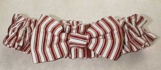 LONGABERGER RETIRED MED SWEETHEART RED TICKING GARTER  