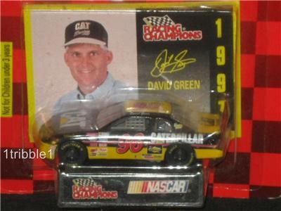 1997 DAVID GREEN #96 CATERPILLAR 164 CAR + STAND/CARD  