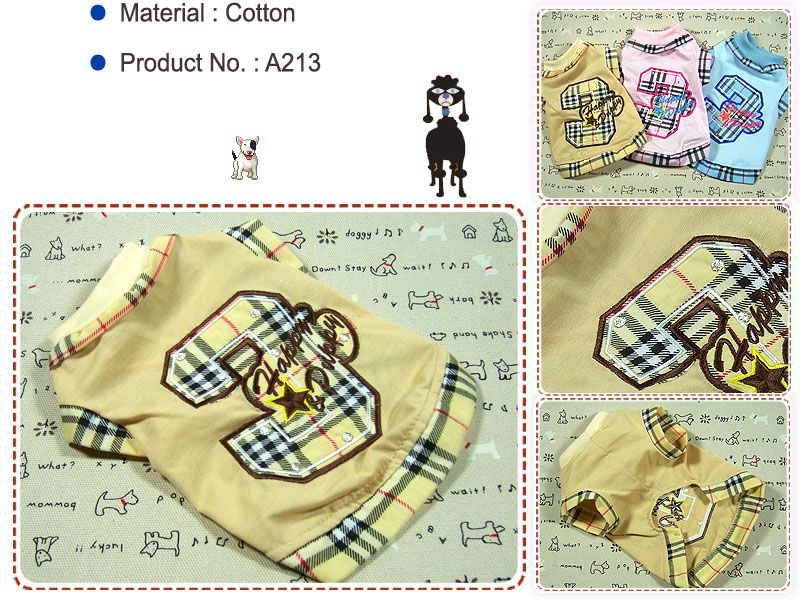 Dog&Cat Clothing A213,Pet Apparel Vintage Crew Shirts  