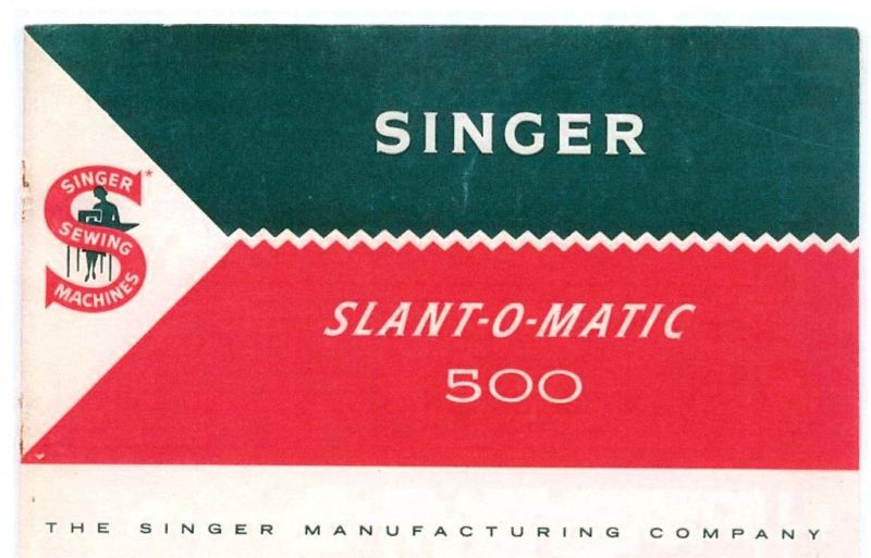 Singer 500 Rocketeer Manual   CD with pdf file format  