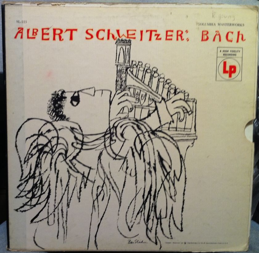 ALBERT SCHWEITZER bach organ 3 LP VG   SL 223 Ben Shahn  