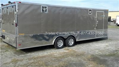 NEW 8.5 X 24 8.5X24 ENCLOSED CARGO CAR HAULER TRAILER   STAGE 2 RACE 