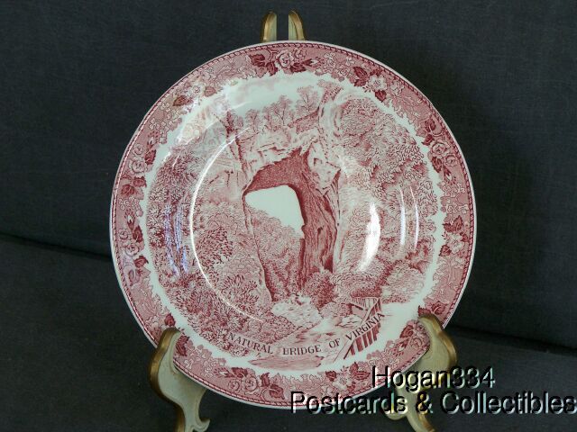 Vintage Natural Bridge of Virginia Souvenir Plate Old English 