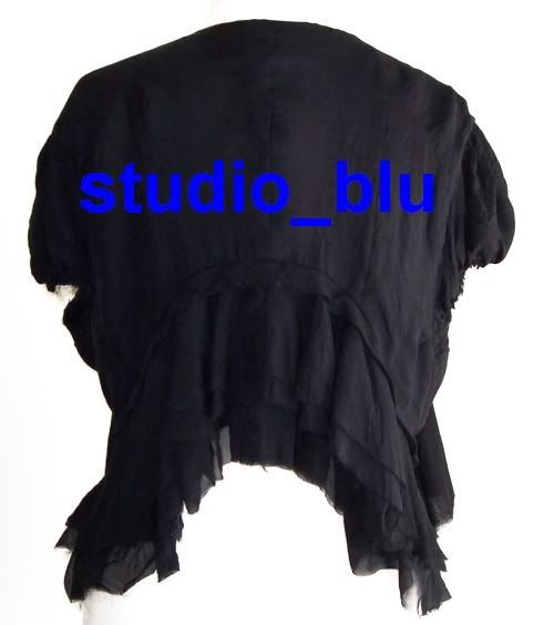 AURELIO COSTARELLA Ruffle Fray Deconstructed Jacket M L  