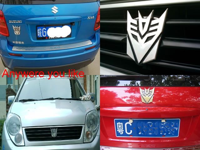 3D Decal Transformers Decepticon Emblem Car Sticker  