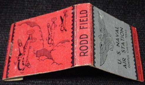 Matchbook Rodd Field US WW2 Base Corpus Cristi Texas  