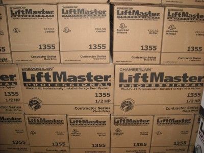 Liftmaster 1355 Garage Door Opener, 1/2 HP w/o Rail NEW  