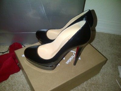   Black Patent Leather Platform Bianca Heels Pumps GORGEOUS  