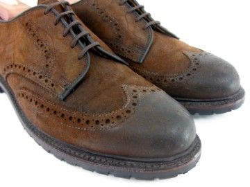 Allen Edmonds BIG SUR Brown Distressed Wingtip Dress Shoes 9.5 D #1891 