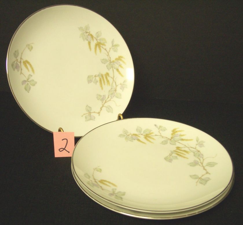 Franconia Krauthein Birch Blossom 3 Salad Plates Lot #2  