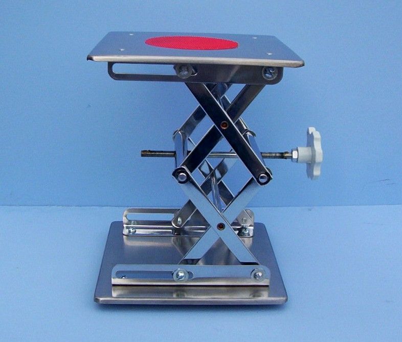 STAINLESS STEEL 8 x 8 LABORATORY SCISSOR JACK STAND  