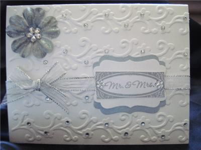 Handmade Wedding Card Rhinestones Stampin Up Martha  