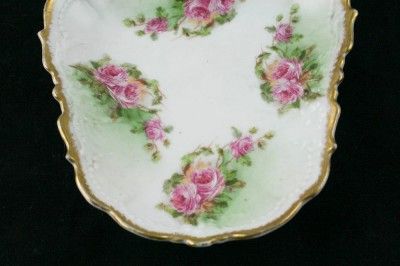 Blakeman & Henderson China Pink FLower Gold Trim Limoges France 