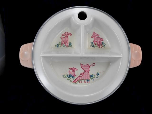 EXCELLO 1950S BABY WARMING DISH LITTLE BO PEEP  