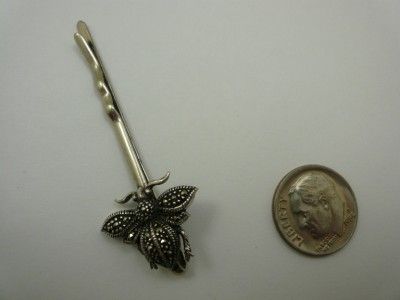 Assorted Sterling Silver Marcasite Hairpins Bobbypins  