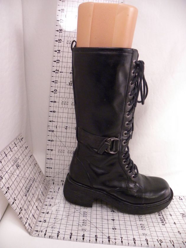 Bongo Combat Laced 8 M Womens Mid Calf Boots  