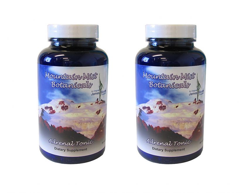 LOT 2 MOUNTAIN MIST BOTANICALS HERBAL ADRENAL TONIC 180 CAPSULES JAMES 