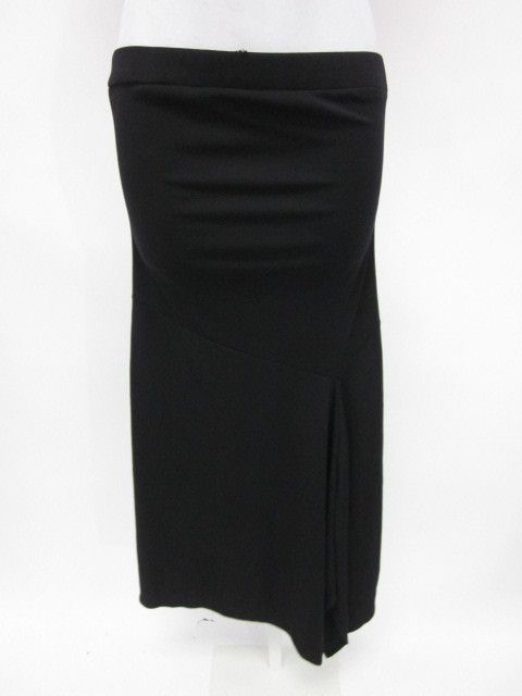 RUBY Black A Symmetrical Side Slit Full Length Skirt S  