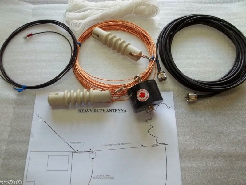 Shortwave, SWL, AM, OC, Longwire antenna KIT with Balun  